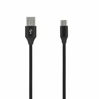 SEEK TOTI USB A to Micro USB, 2m Braided cable 2A, Juodas