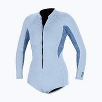 Moteriškas plaukimo kostiumas O'Neill Bahia 2/1 mm Front Zip Short Spring chambray blue/surf abstract