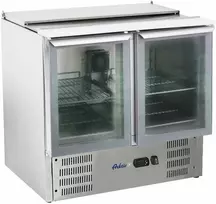 Arktic Šaldomas salotų stalas, 2 durų, stiklinis, su dangteliu 2x GN1/1 3x GN1/6 247 l - Hendi 236246