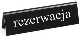 Dvipusis informacinis ženklas REZERVACIJA, plexiglas medžiaga PL - Hendi 663523