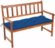 Sodo suoliukas su pagalvėle, 120cm, akacijos medienos masyvas