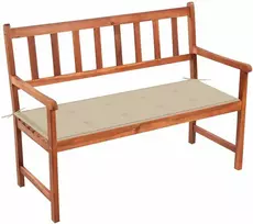 Sodo suoliukas su pagalvėle, 120cm, akacijos medienos masyvas