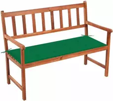 Sodo suoliukas su pagalvėle, 120cm, akacijos medienos masyvas