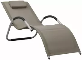 Saulės gultas, taupe ir pilkos spalvos, tekstilenas