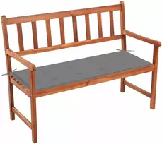 Sodo suoliukas su pagalvėle, 120cm, akacijos medienos masyvas