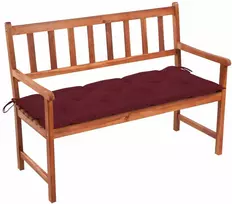 Sodo suoliukas su pagalvėle, 120cm, akacijos medienos masyvas