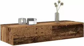 Sieninė lentyna su stalčiais, medienos, 100x36x19cm