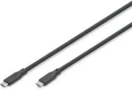 Digitus Silikoninis USB-C - USB-C jungiamasis kabelis, USB 4 Gen3 40g 8k 240w, 0.5m juodas