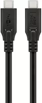Goobay | USB-C Cable, USB4, 240 W, 40Gbit/s, Power Delivery, 1 m | 74183