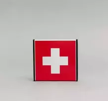Ženklas informacinis 1.7 Med. pagalba, 93x93mm