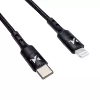 Wozinsky kabelis USB Type C - Lightning Power Delivery 18W 1m juodas (WUC-PD-CL1B)