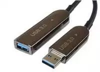 „PremiumCord“ USB 3.0 + 2.0 prailginimo optinis AOC kabelis, A/kištukas - A/lizdas, 20 m