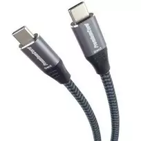 „Premiumcord“ USB-C laidas (USB 3.2 GEN 2, 3A, 60W, 20Gbit/s) medvilnės pynė, 1m