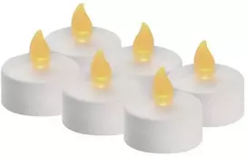 Kalėdinė dekoracija "6 arbatinės žvakutės", 6xCR2032, 6 x LED, gintarinė balta, EMOS