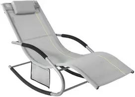 Sobuy ,Supamasis krėslas, Lauko kėdė, Lauko baldai, pilkos spalvos, Patikrinta 150 kg, OGS28-HG