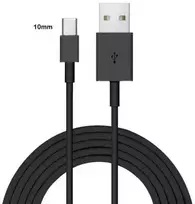 USB kabelis Type-C 10mm prailgintas Juodas HQ (1M)
