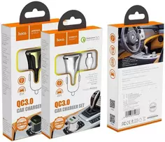 Įkroviklis automobilinis Hoco Z31 USB + "lightning" QuickCharge (3.0A) juodas