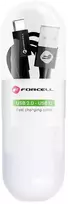 USB kabelis Forcell TUBE (C319) type-C (2.1A) 1m juodas