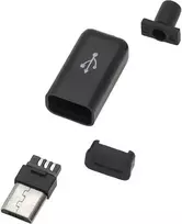 2198# Micro USB B tipo kištukas kabeliui tvirtinti