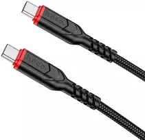 Hello Case USB kabelis Hoco X59 "USB-C (Type-C) į USB-C (Type-C)" (60W) 1m juodas