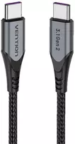 USB-C į USB-C 100 W Vention TAHHD 5A 0.5m USB 3.1 Gen2 4K laidas (pilkas)