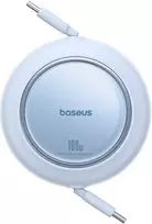 Kabelis USB C - USB C 2m 100W suvyniojamas Galaxy Mėlyna Free2Pull BASEUS