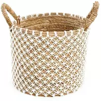 Bazaar Krepšys, Perkeltas Siūlais Makramės Technika, 0,35x0,4x0,29 m, Natūralus