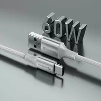 „Swissten Textile II USB - USB-C“ duomenų ir įkrovimo kabelis, 1,5 m