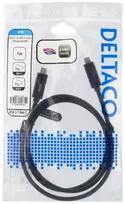 DELTACO - USB kabelis - USB-C (kištukas) į USB-C (kištukas) - USB 3.1 Gen 2 - 1 m - juodas