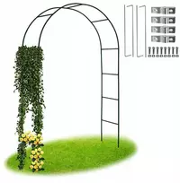 Metalinė arkinė pavėsinė, juoda, 240 cm