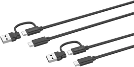 Speedlink - STREAM Play & Charge USB-C/A–USB-C laido rinkinys, juodas