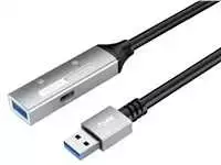 „PremiumCord PREMIUMCORD“ USB 3.2 kartotuvo ir prailginimo kabelis, kištukas-lizdas, 5Gbps, aliuminis, 5 m