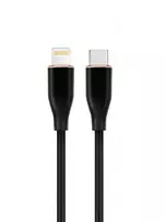 Kabelis Gembird Premium silicio 8 kontaktų kištukas - USB Type-C kištukas 1.5m juodas