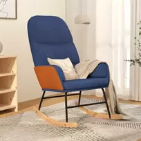 Supama kėdė, mėlynos spalvos, audinys