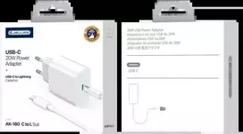 JELLICO sieninis pakrovėjas AK180 PD 20W 1xUSB-C + laidas USB-C - Lightning Baltas