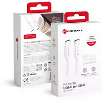 USB C į USB C laidas Forcell F-Energy QC4.0 PD 3A 60W 1 m C338 baltas