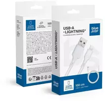 BlueStar USB A tipo į „Lightning“ tipo maitinimas, mėlynas, žvaigždės formos, 2,4A, 1 m, DC-001AL2.4 baltas