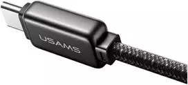 USAMS Kabelis USB-C į USB-C 100W 1.2m cinko lydinio greito įkrovimo duomenų kabelis Meteor Series SJ744USB02 (US-SJ744)