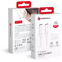 USB C į USB C laidas Forcell F-Energy QC4.0 PD 3A 60W 3 m C338 baltas