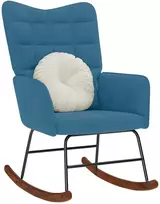 Supama kėdė, mėlynos spalvos, aksomas