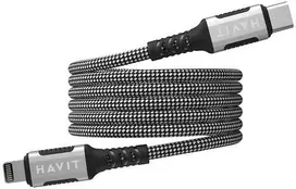 Havit CB6298 - Magnetinis USB tipo C-Lightning kabelis, 1 m (juodas) (Pažeista pakuotė)