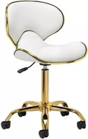 Activeshop Kosmetologinė meistro kėdutė Gabbiano Q-4599G Gold Baltas