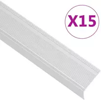 Profiliai laiptams, 15vnt., sidabro, 90 cm, aliuminis, L formos