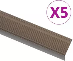 Profiliai laiptams, 5vnt., rudi, 90 cm, aliuminis, L formos