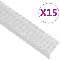 Profiliai laiptams, 15vnt., sidabro, 100cm, aliuminis, L formos