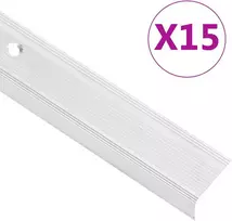 Profiliai laiptams, 15vnt., sidabro, 90 cm, aliuminis, L formos