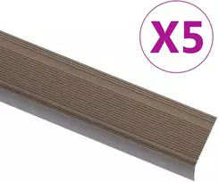 Profiliai laiptams, 5vnt., rudi, 90 cm, aliuminis, L formos