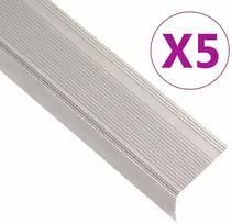 Profiliai laiptams, 5vnt., šampano, 90 cm, aliuminis, L formos