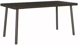 sodo kavos staliukas stačiakampis ruda 80x40x37 cm poliratanas
