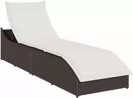 sulankstomas gultas nuo saulės su pagalvėlėmis saugojimui rudos